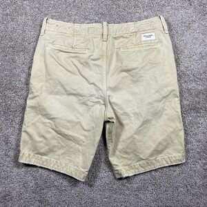 Vtg Abercrombie & Fitch Shorts Men's 33 Flat Front Khakis Heavyweight Button Fly
